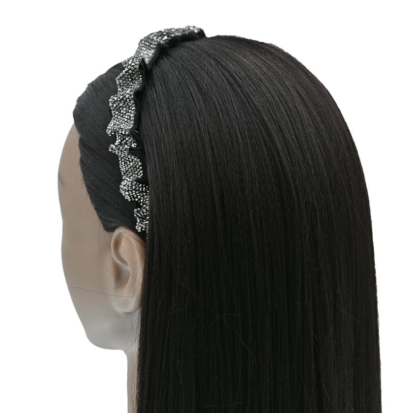Multicolored Scrunched Rhinestone Headband
