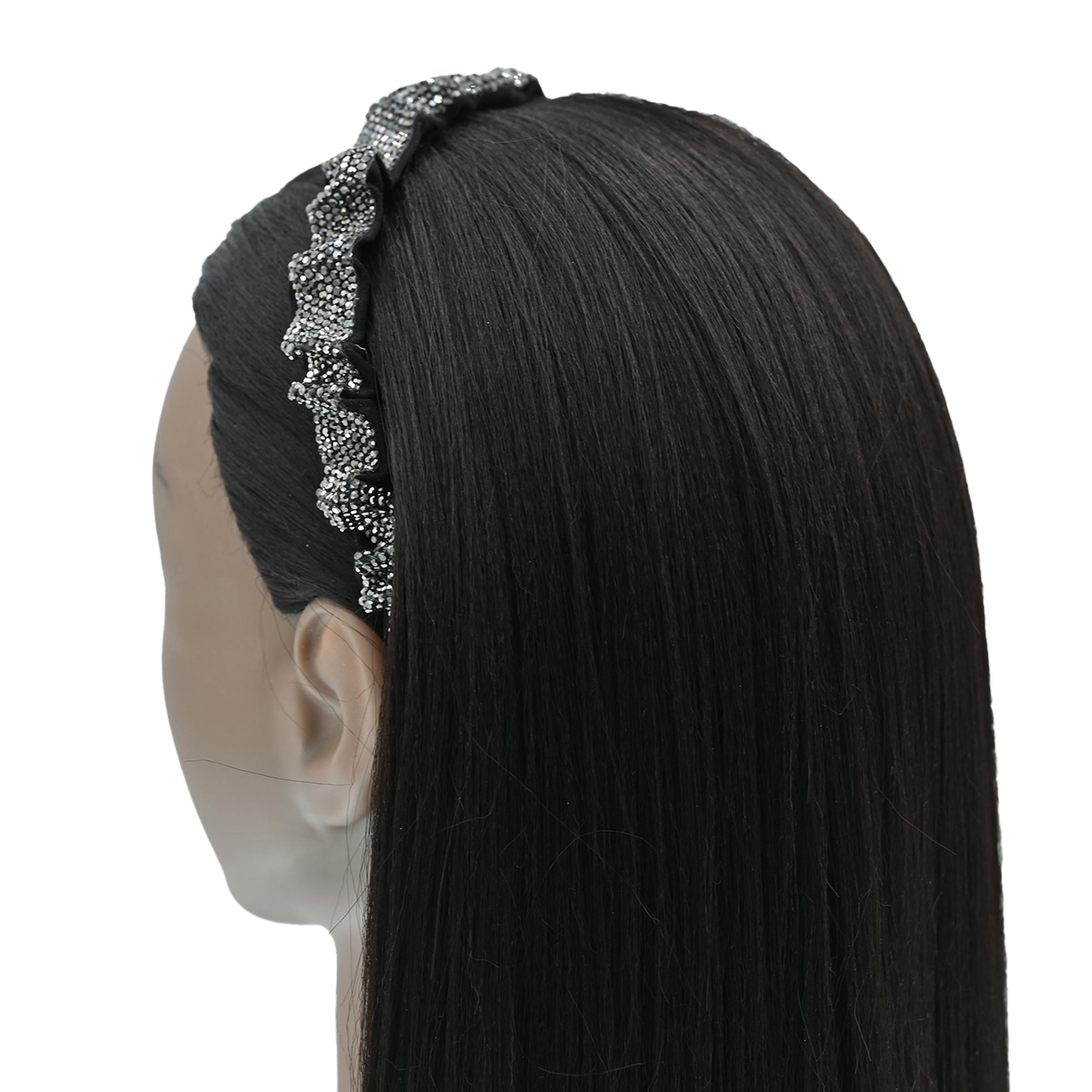 Multicolored Scrunched Rhinestone Headband