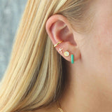 Enamel Huggie Hoop Earrings