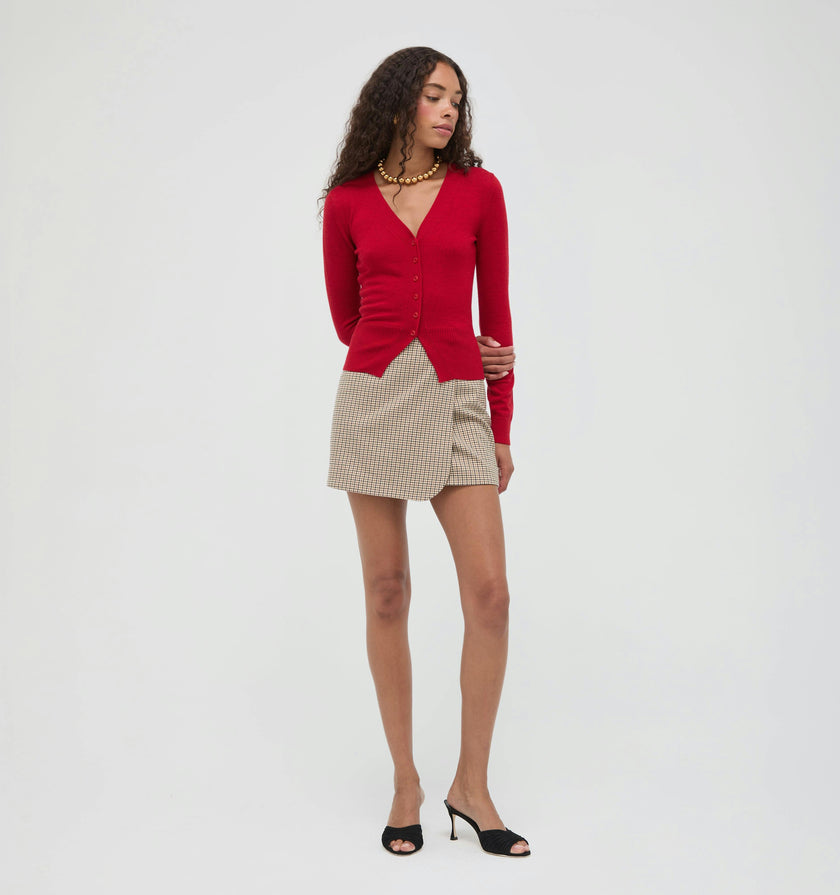The Amal Cardigan -  Red