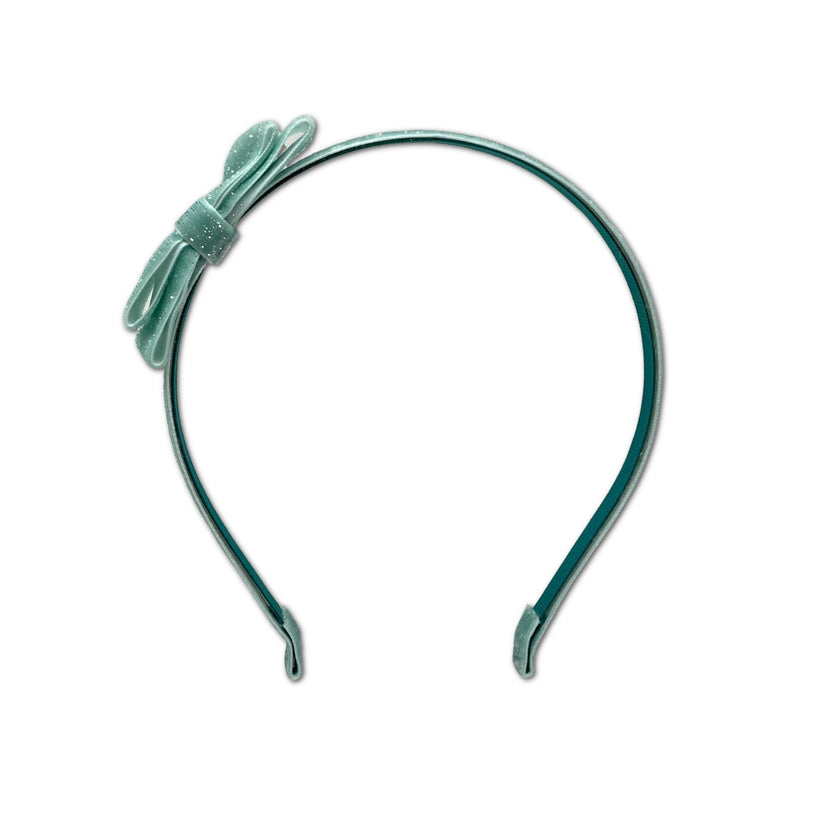 Shimmer Velvet Bow Headband