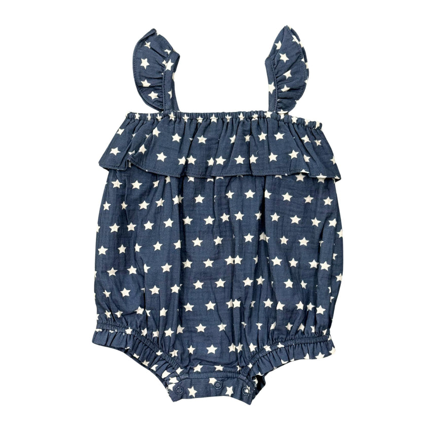 Baby Girl's Gauze Bubble Romper