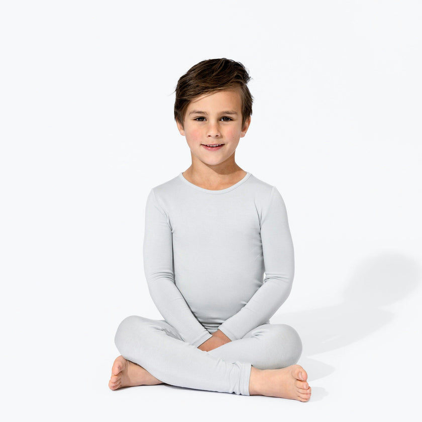 Cloud Grey Bamboo Kids Pajamas