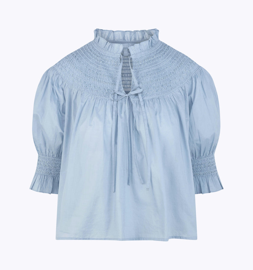 The Zinnia Top -  Dusty Blue