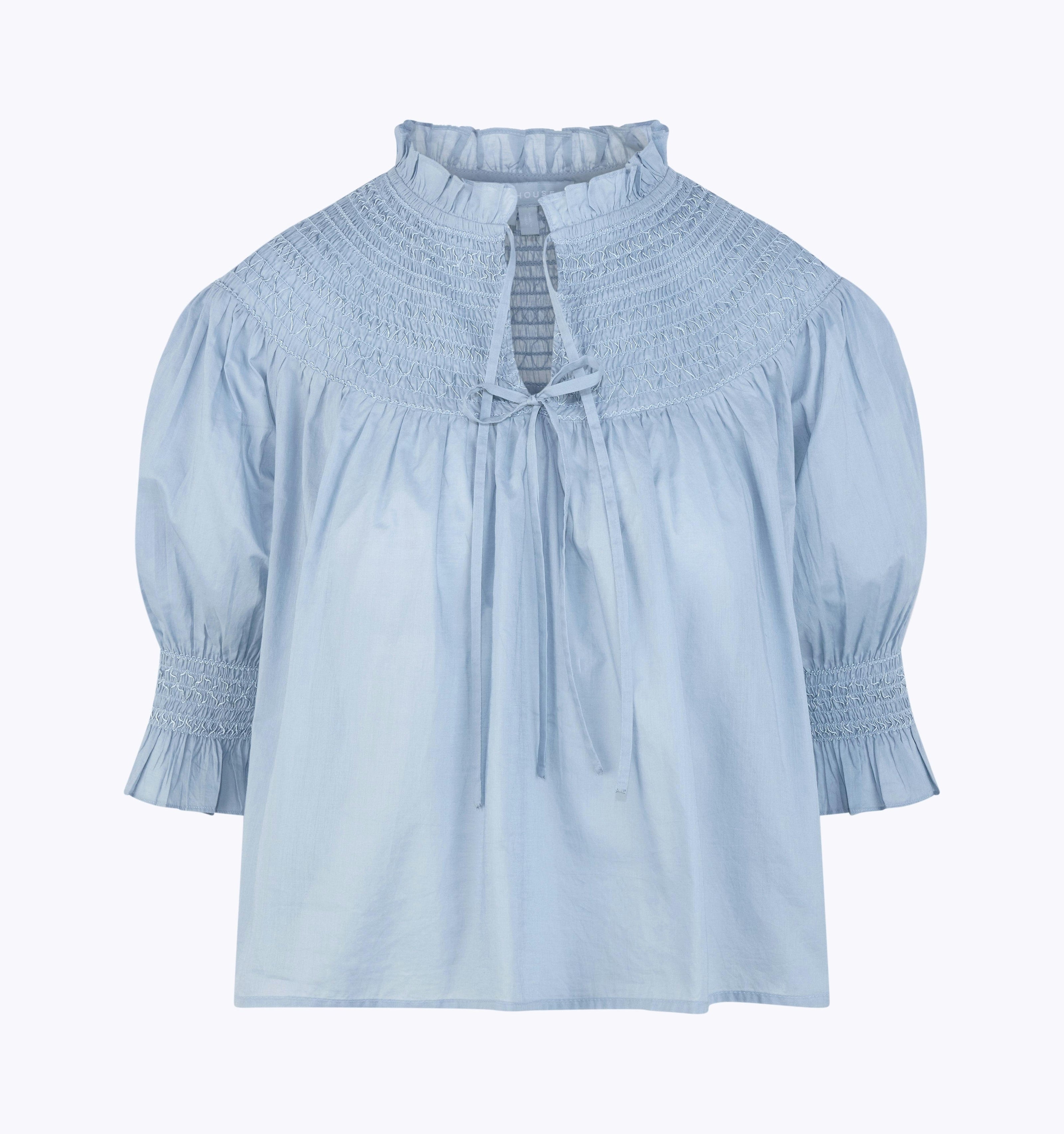 The Zinnia Top -  Dusty Blue