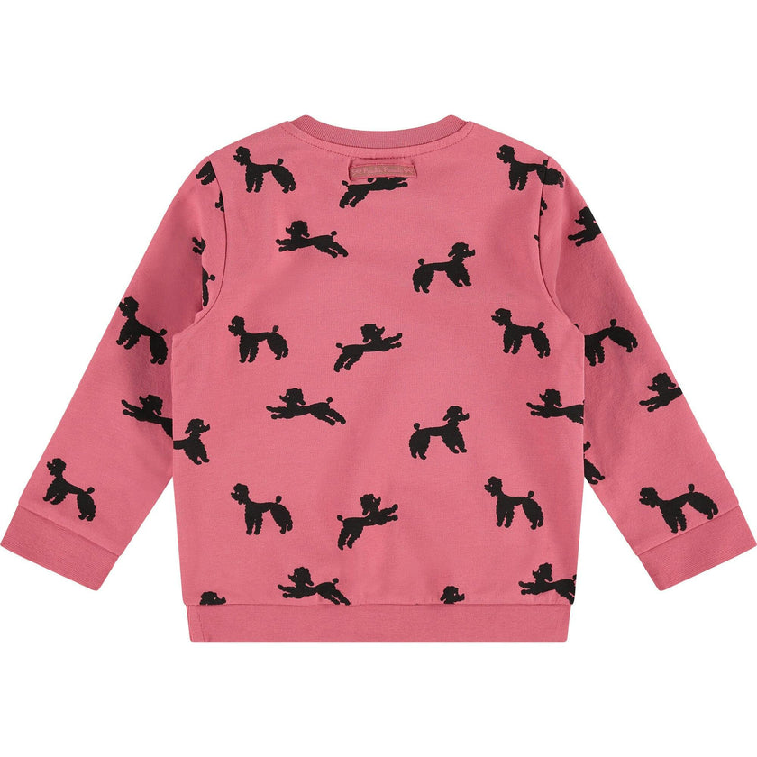 Allover Poodle Print Sweatshirt