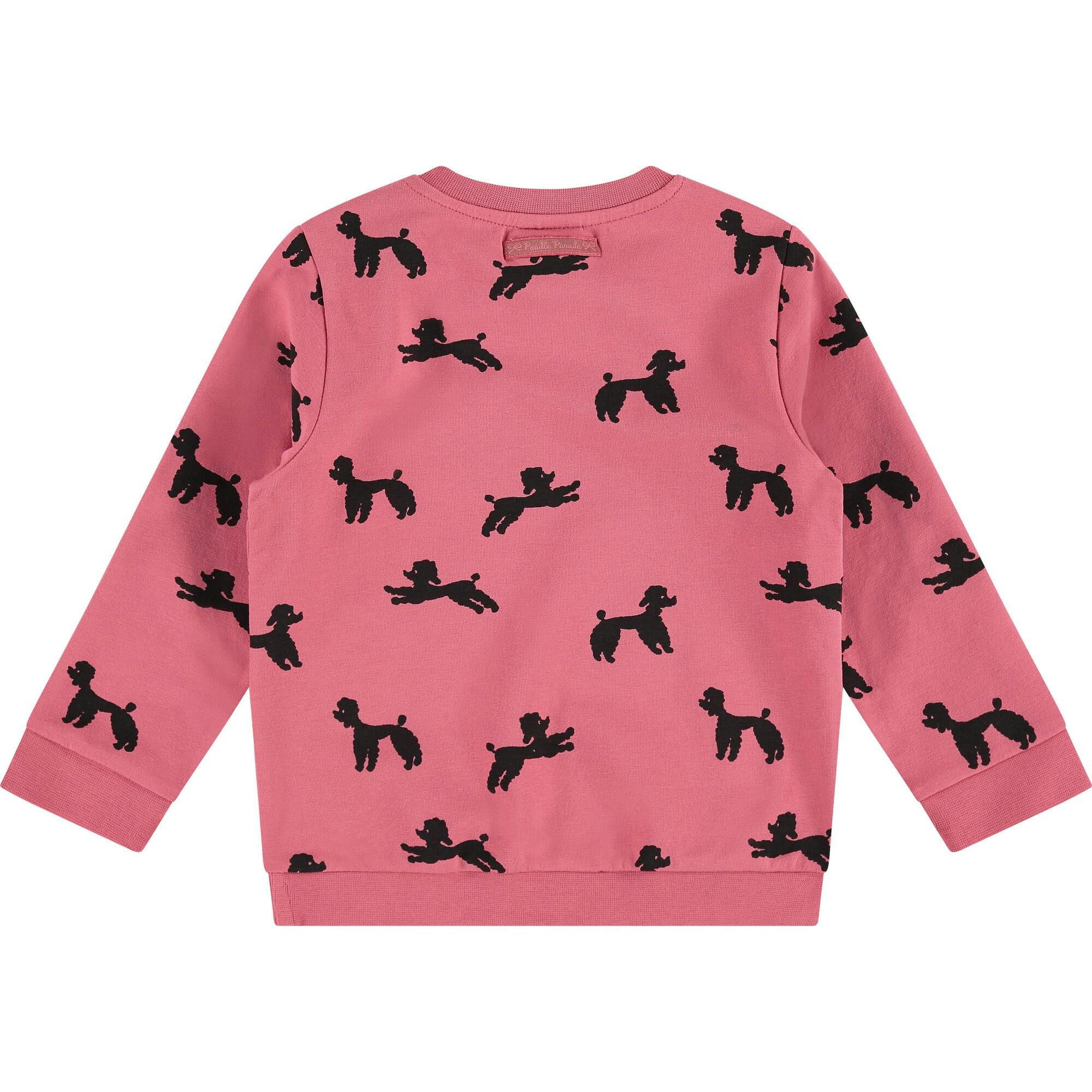 Allover Poodle Print Sweatshirt