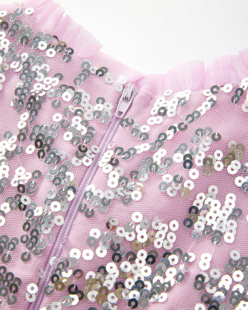 Tabitha Sequin Maxi Dress, Bubblegum Pink