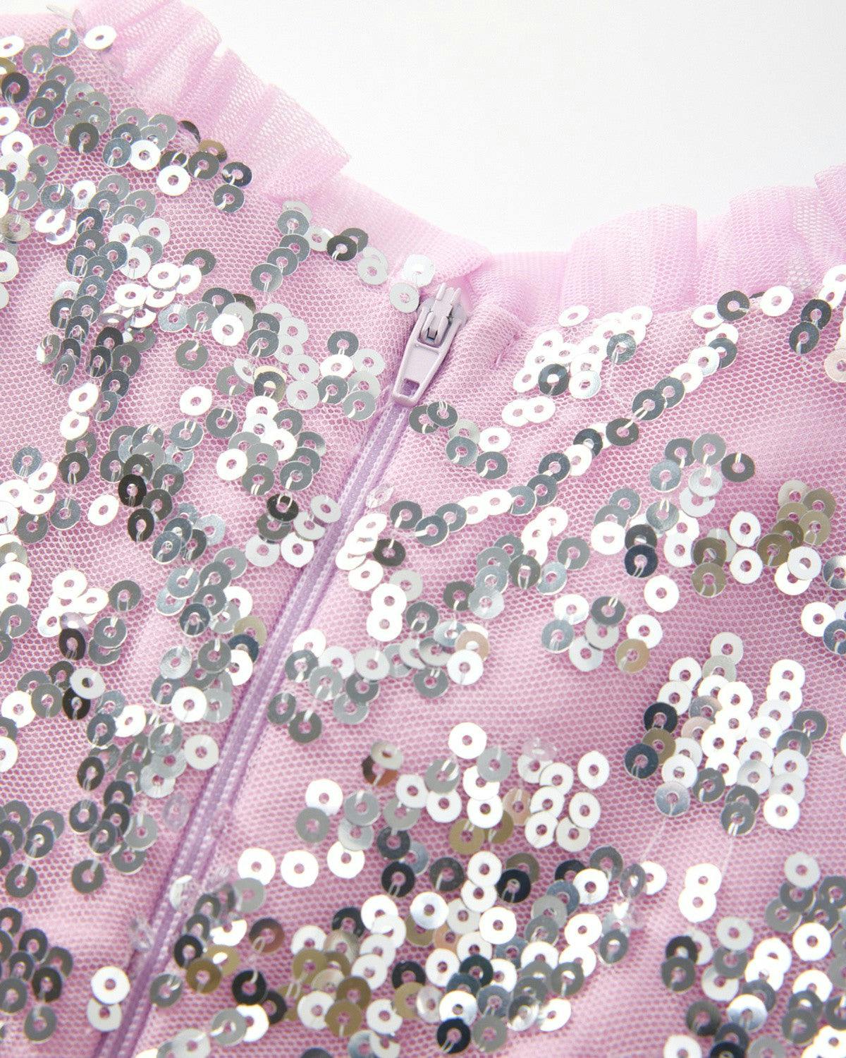 Tabitha Sequin Maxi Dress, Bubblegum Pink