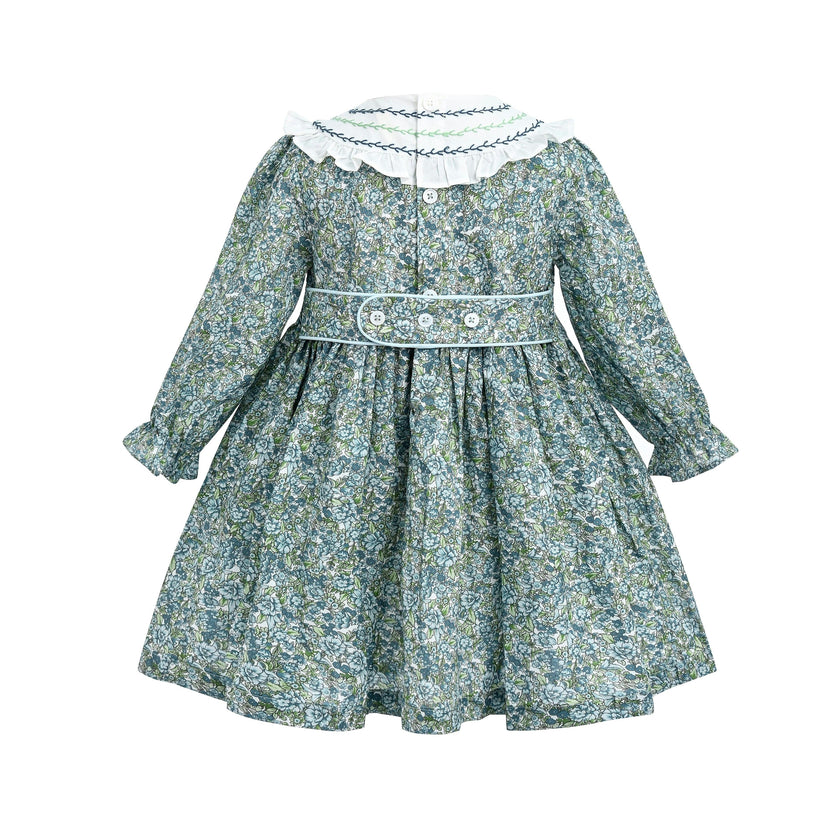 Green Laurel Smocked Dress