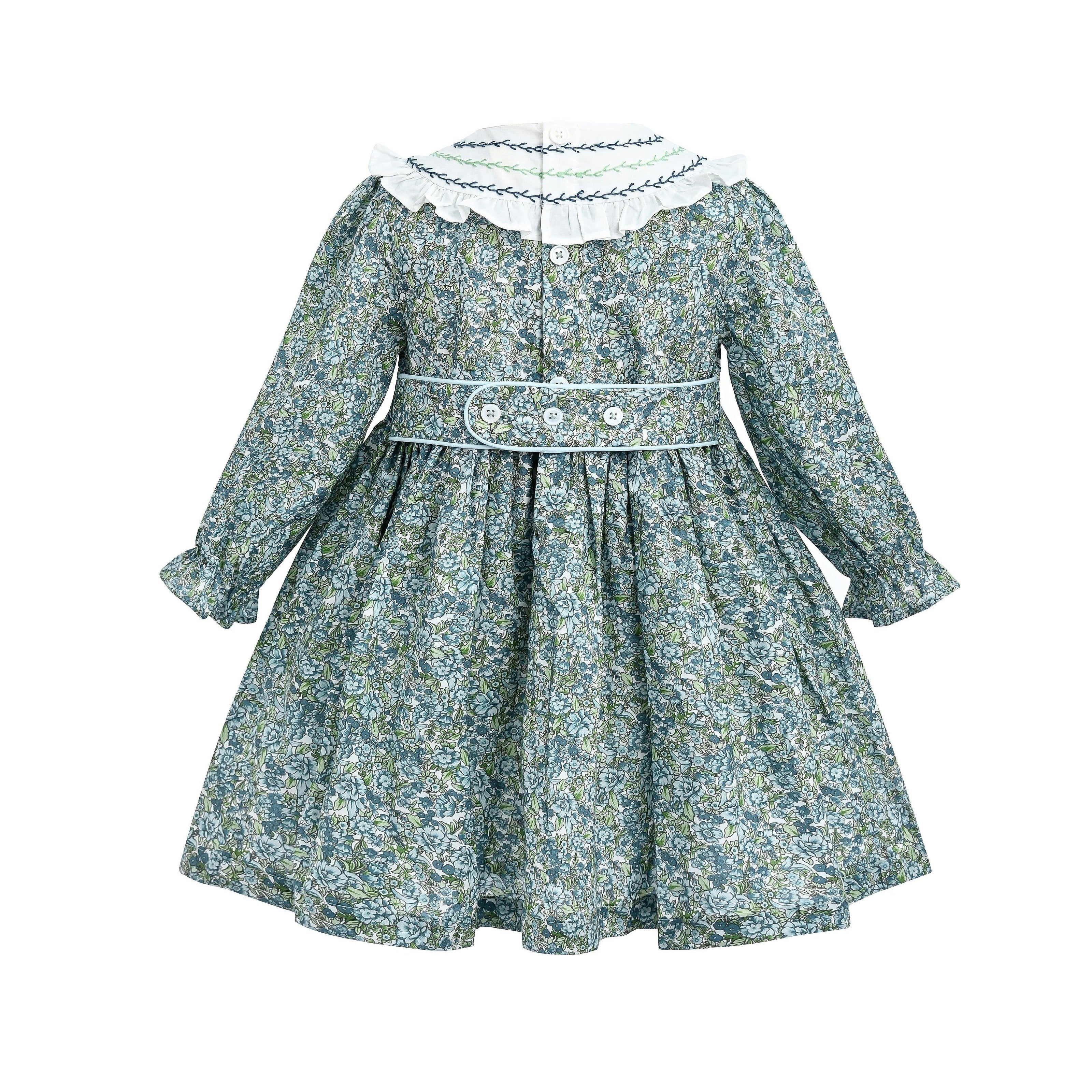 Green Laurel Smocked Dress