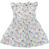 Spring Flowers Ruffle Dress