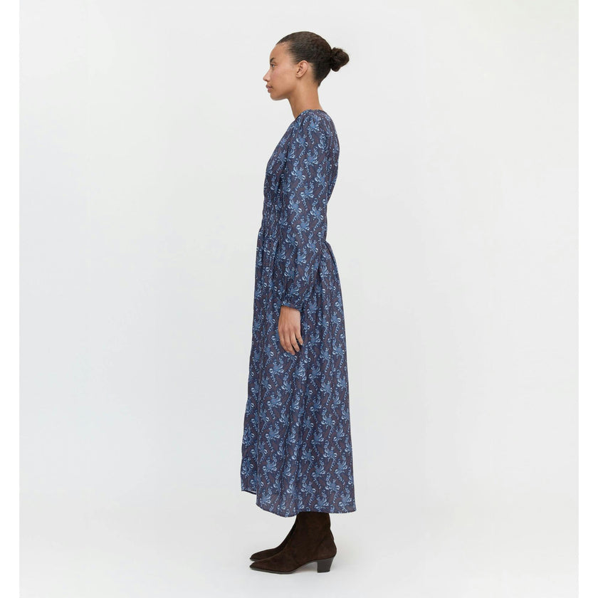 The Rosely Dress - Navy Cala Paisley