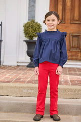 Kick Flare Leggings - Red