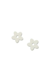 Petite Flower Charms in White Matte