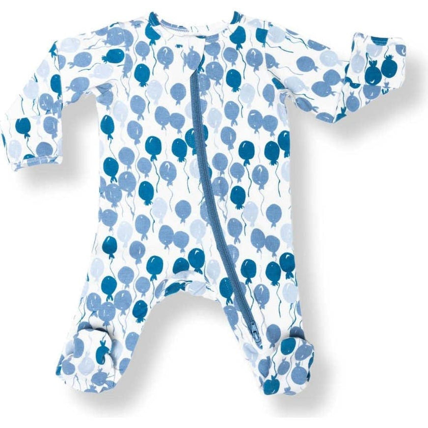 Baby's Print Zipper Footed Onesie