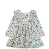 Ruffle Shoulder Ballet Dress, Multi