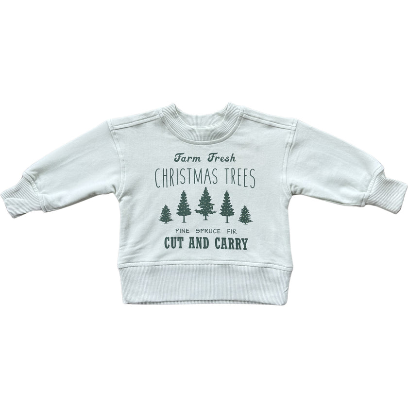 Boxy Sweatshirt Farm Fresh Christmas Trees