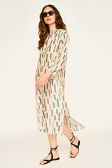 Kona Caftan in Parchment Rainfall