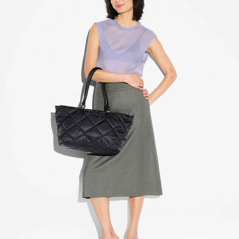 Black Medium Madison E/W Tote