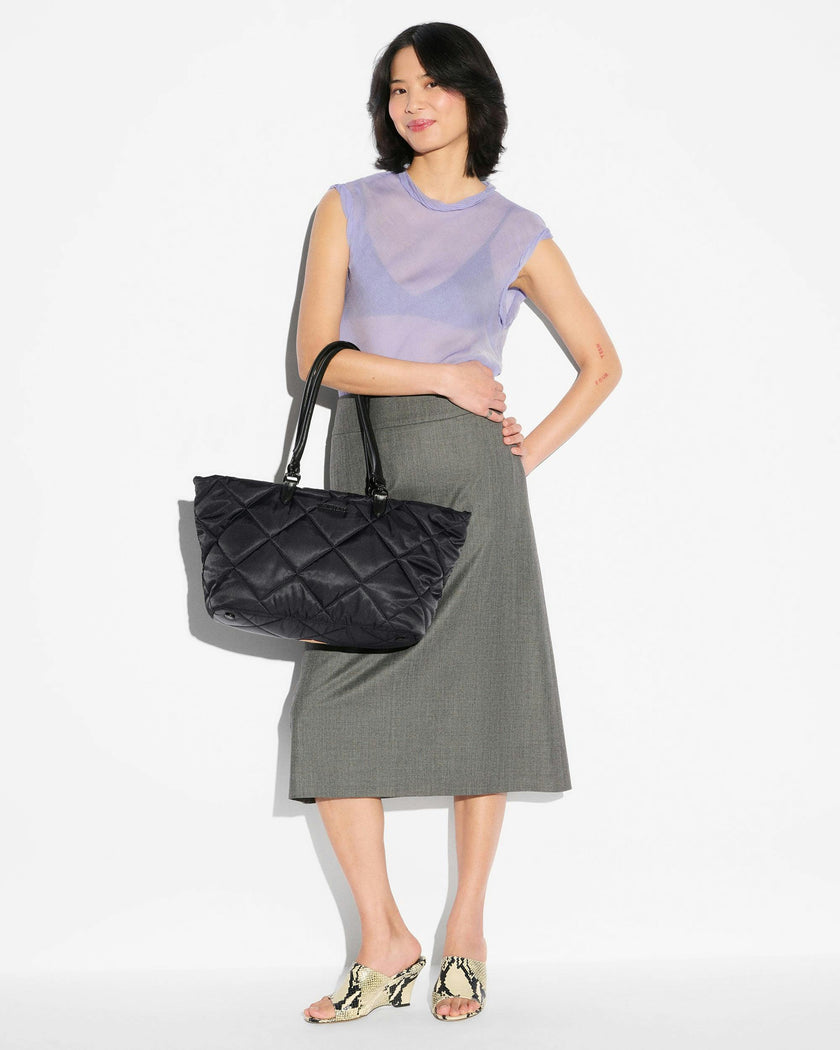Black Medium Madison E/W Tote