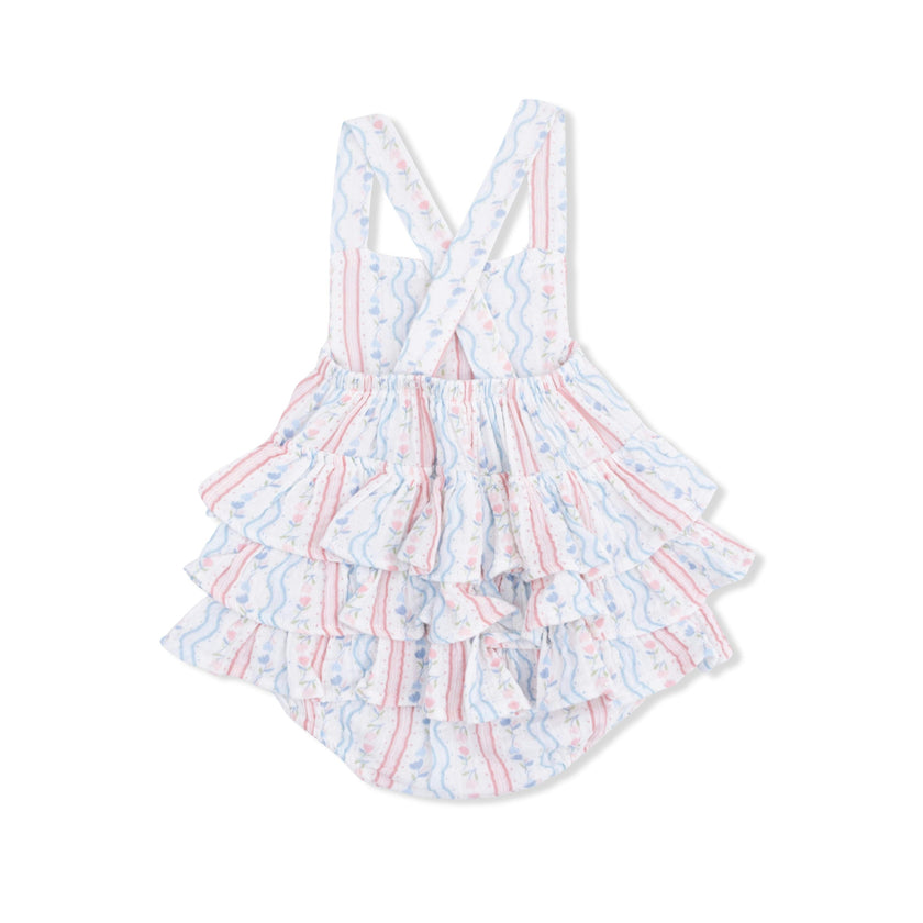 Tulip Stripe - Ruffle Sunsuit