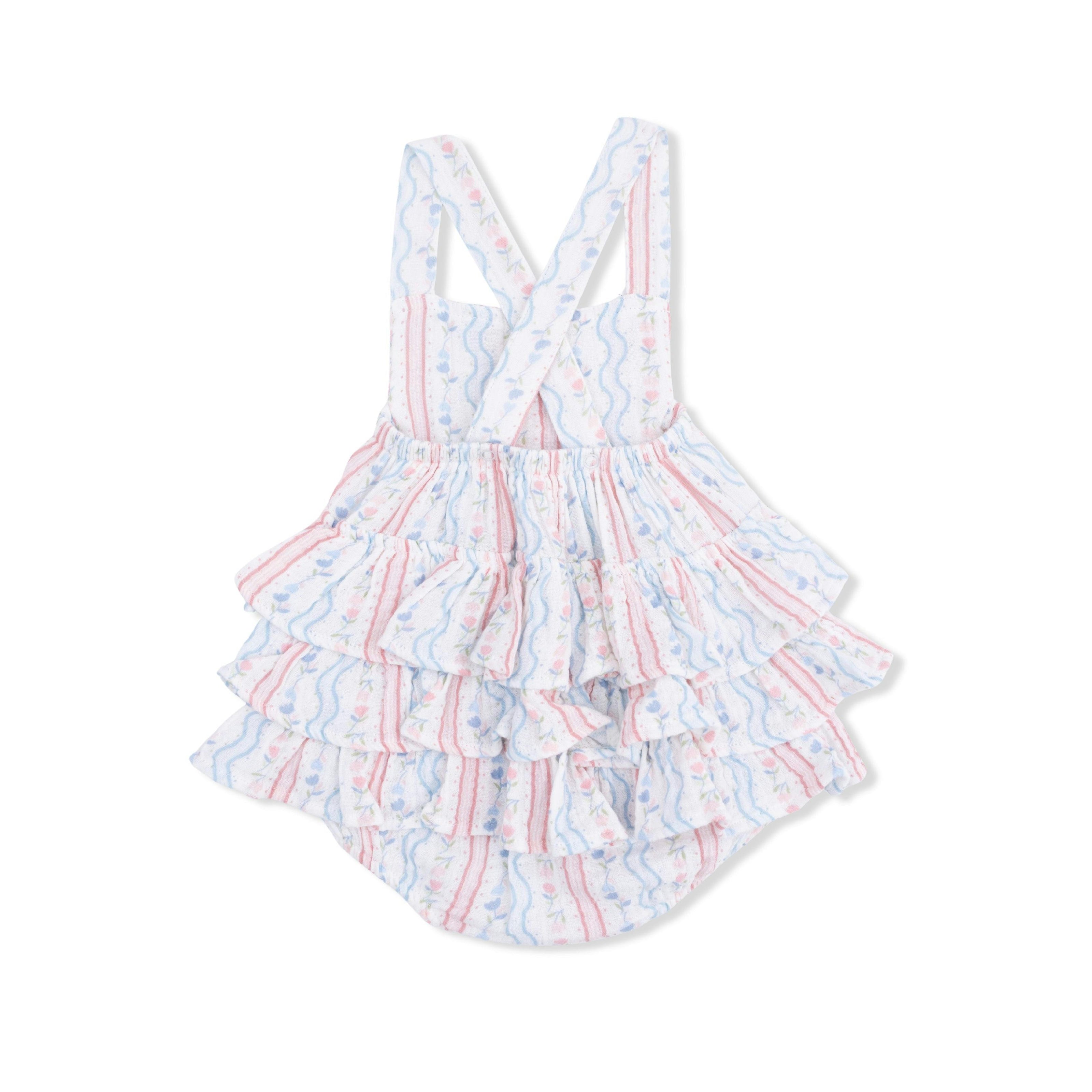 Tulip Stripe - Ruffle Sunsuit