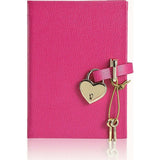 Heart Lock Leather Diary