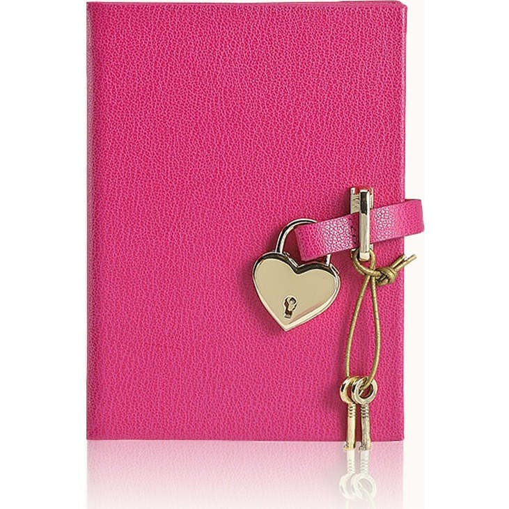 Heart Lock Leather Diary