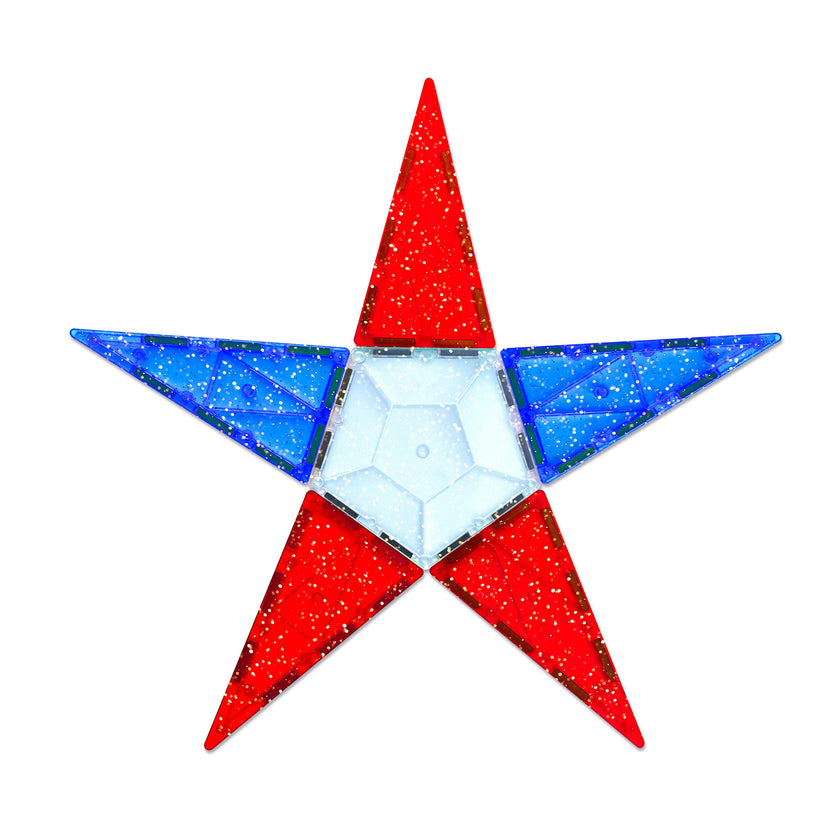 Crayola Red White Blue Magnetic Tiles 14pc