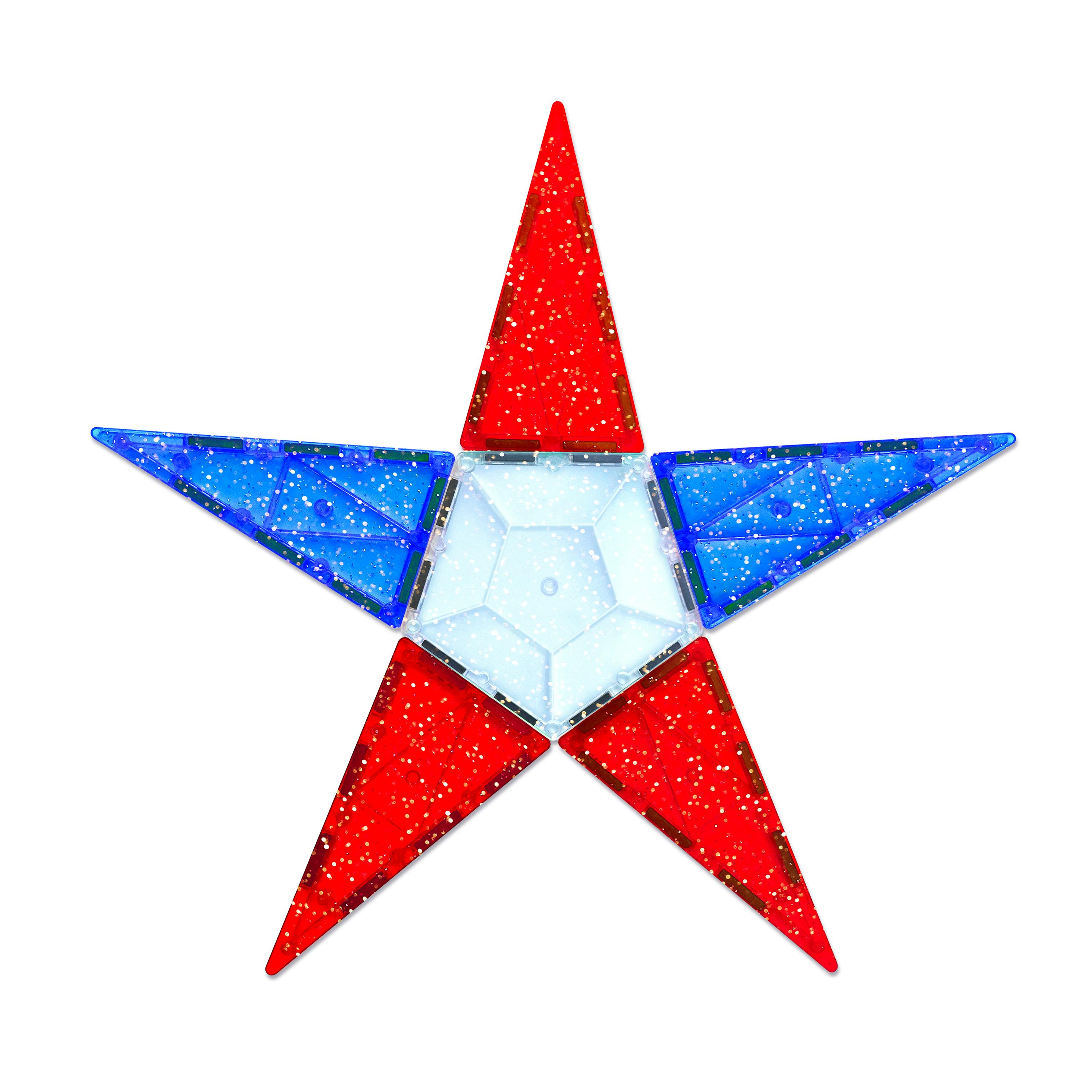 Crayola Red White Blue Magnetic Tiles 14pc