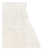 White Embroidered Tulle Dress