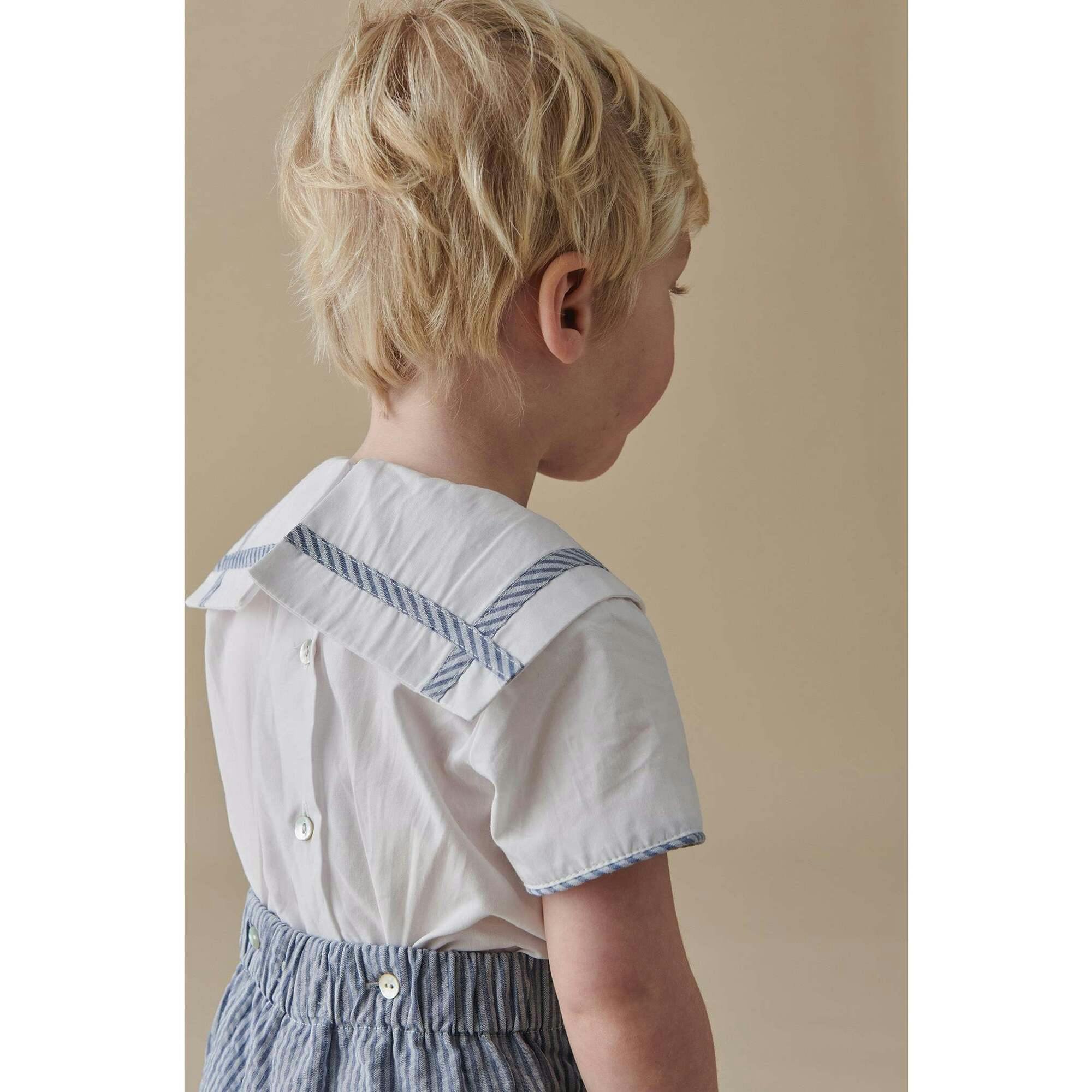 Dark Blue Stripe Antonio Baby Boy Set