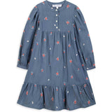 TARTINE ET CHOCOLAT Soft Chambray Floral Midi Dress