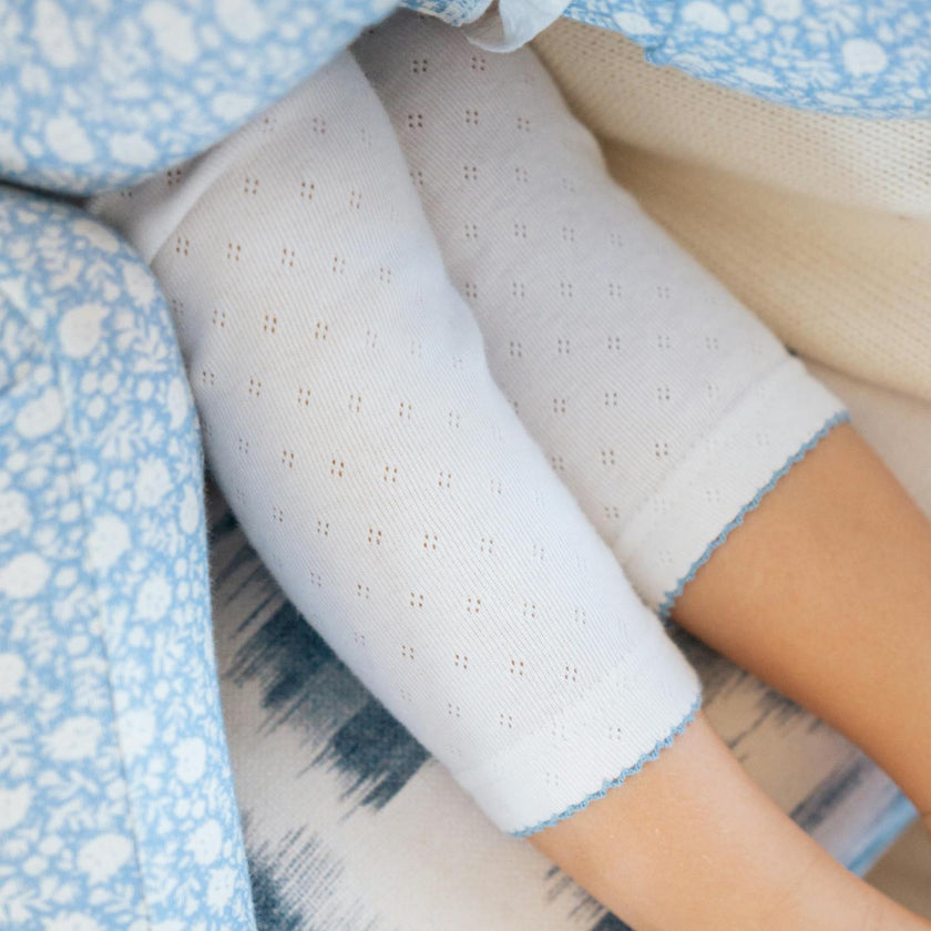 unisex white pointelle pajamas set