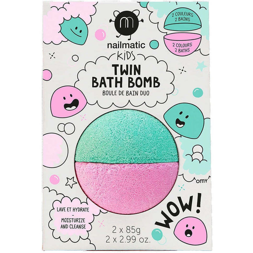 Bath Bomb for Kids DUOS Pink and Lagoon Green