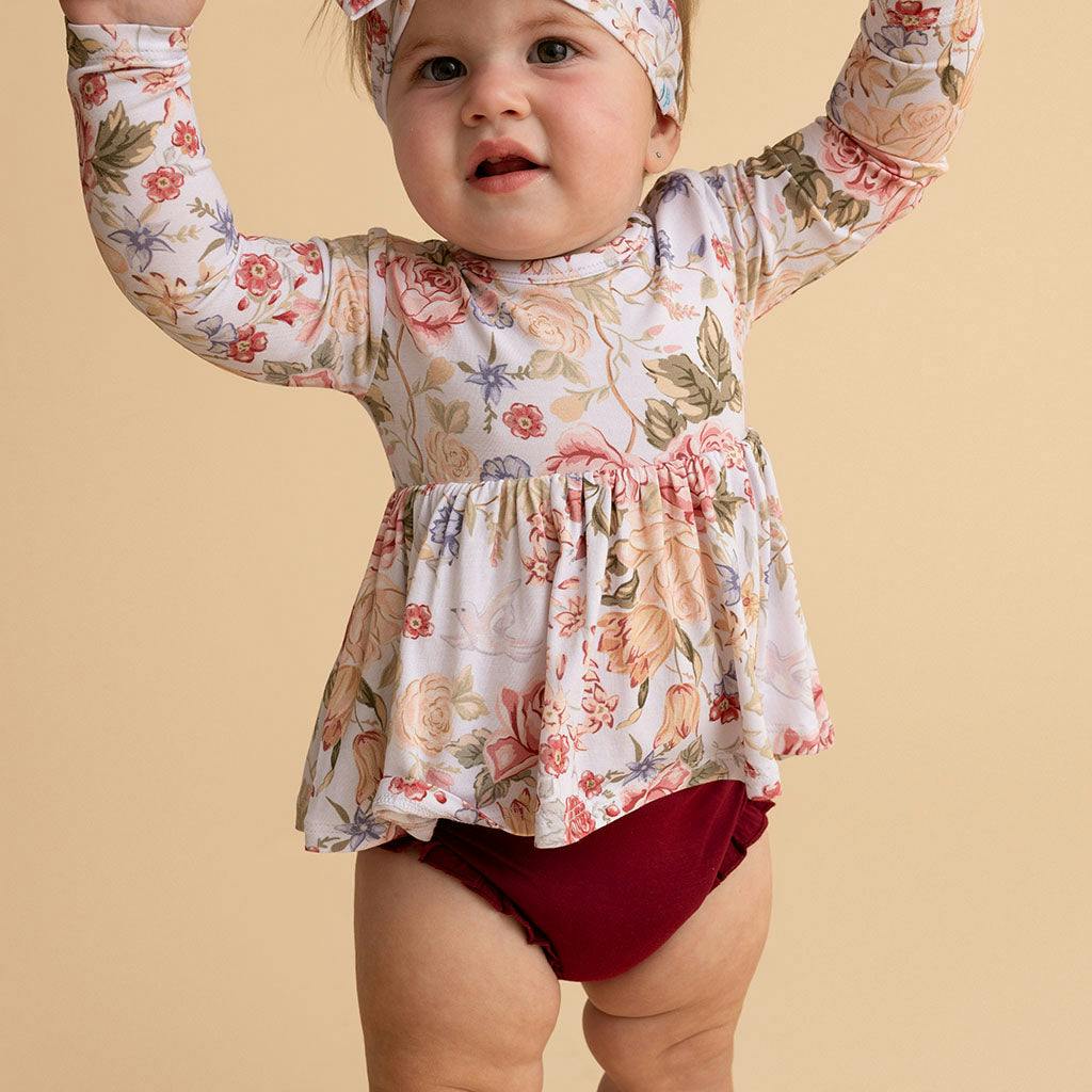 Kristiana Peplum Ruffled Bummie Set