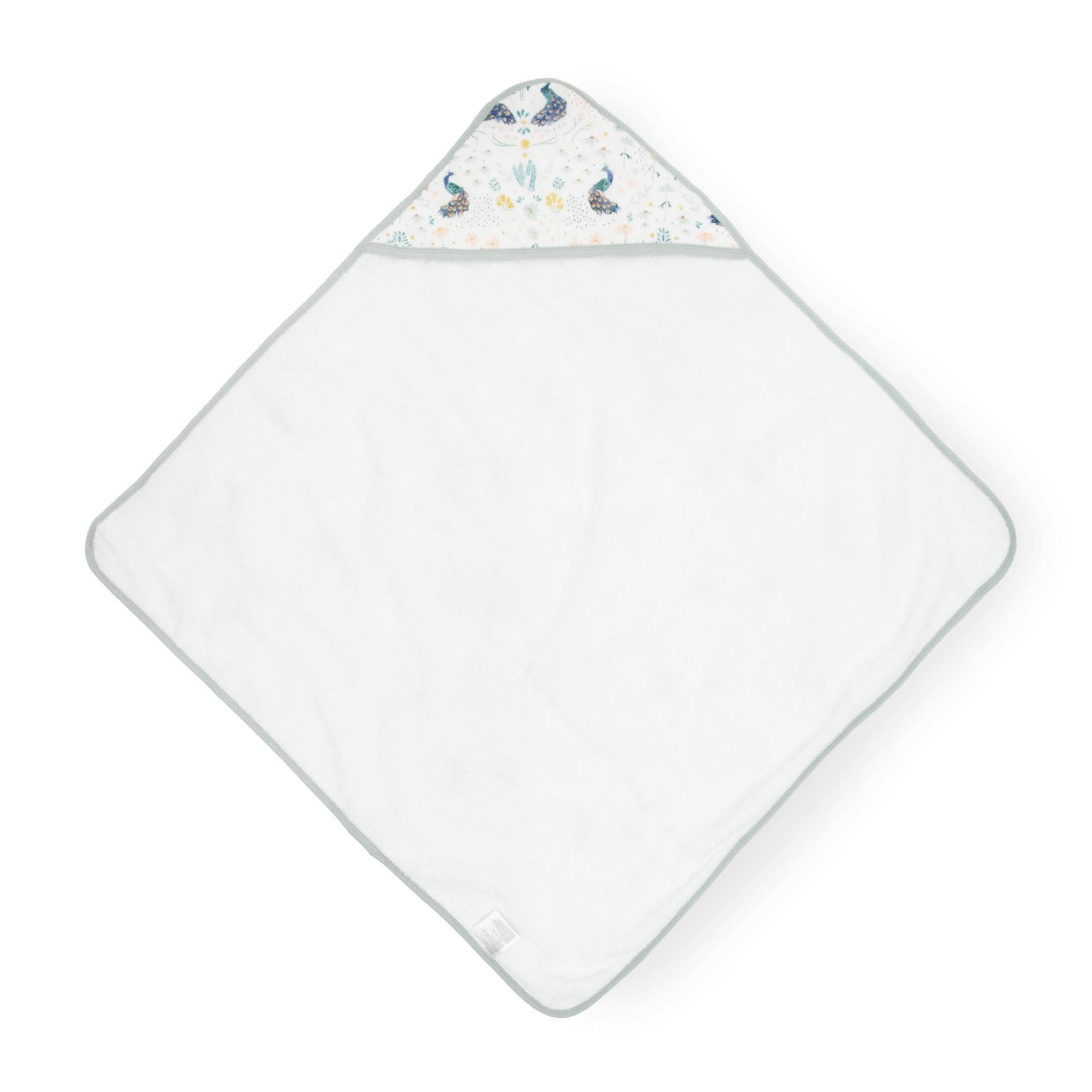 Infant Hooded Towel - Peacock