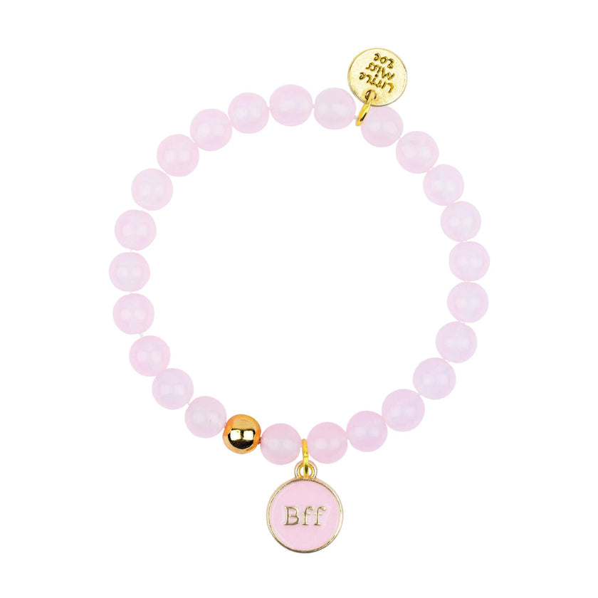 Gemstone Bracelet With BFF Enamel Charm