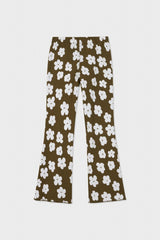 Organic Cotton Blend Flare Ribbed Pant