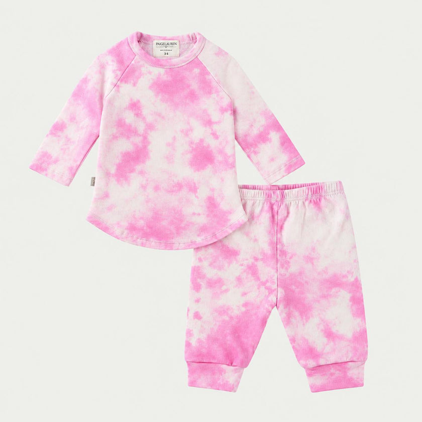 Lightweight French Terry Marble Long Sleeve Tee + Jogger Set