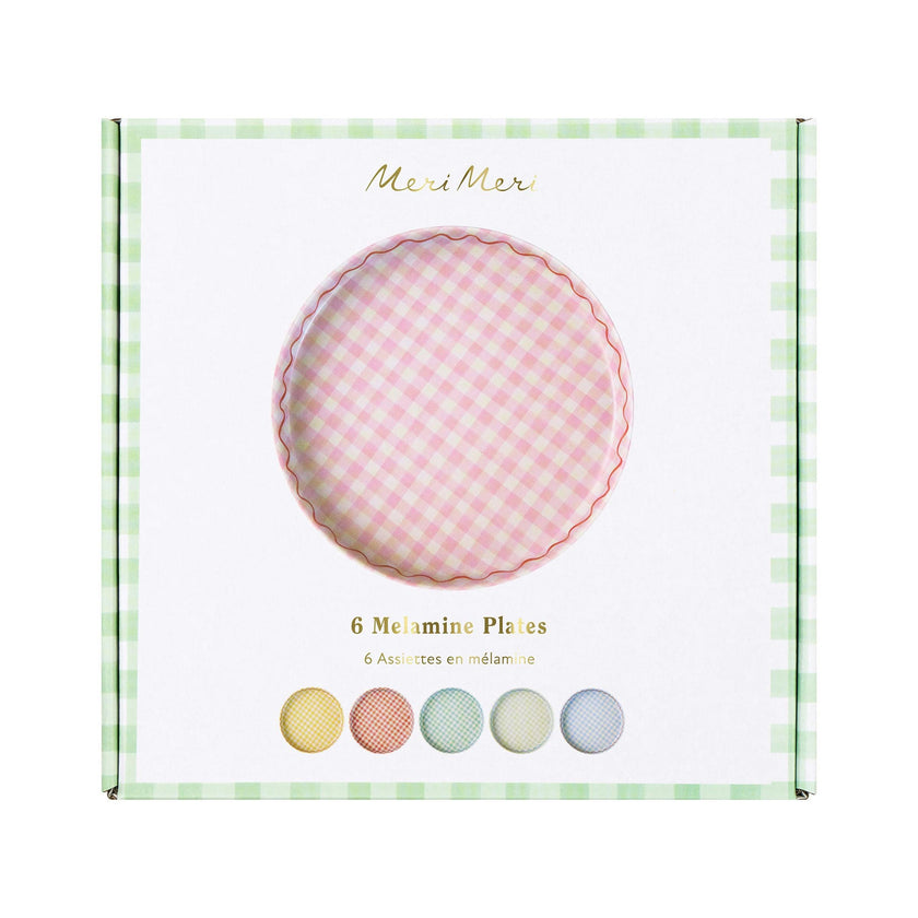 Gingham Reusable Small Plates