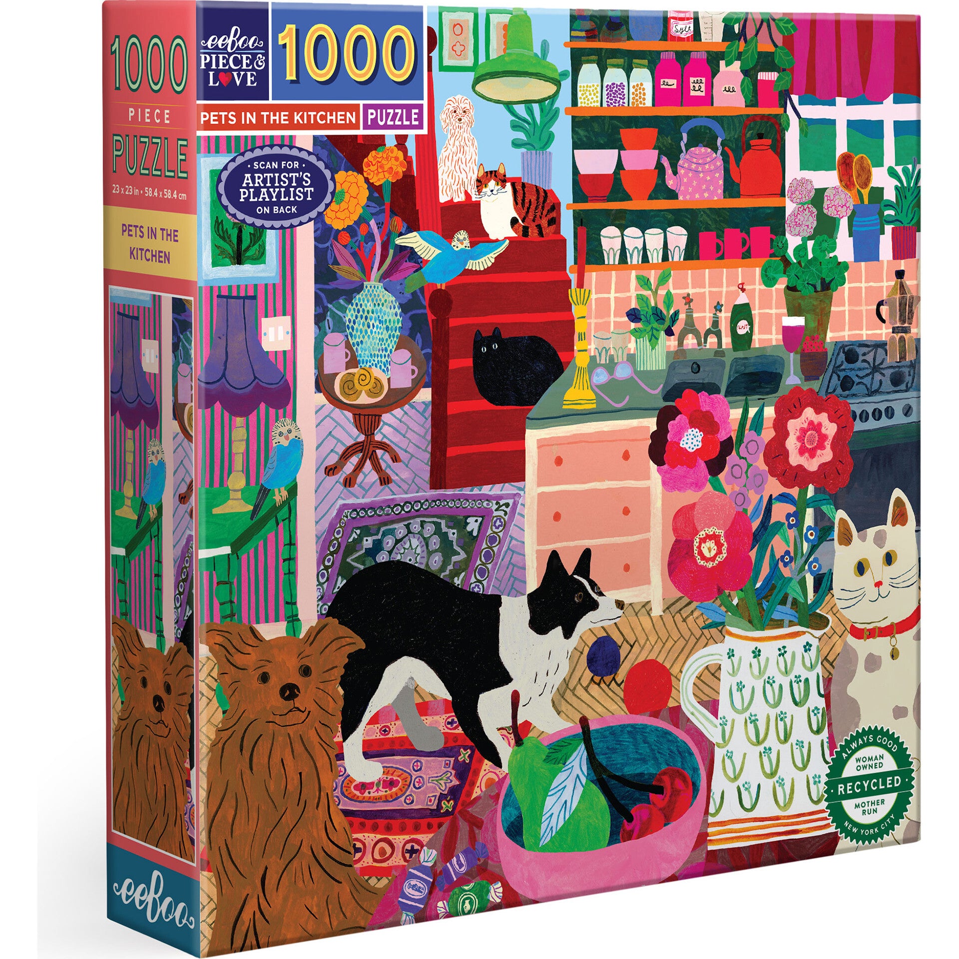 Piece&Love: Pets in the Kitchen - 1000 pc Puzzle