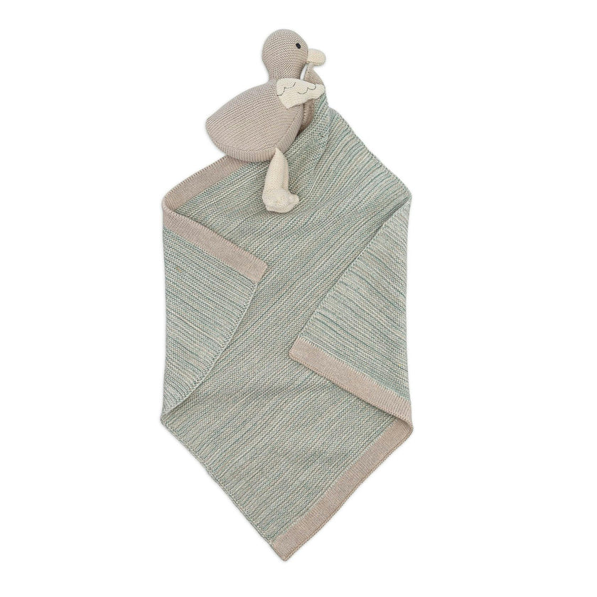 Charlie Farmhouse Knitted Lovey  Blanket (Georgie the Goose)