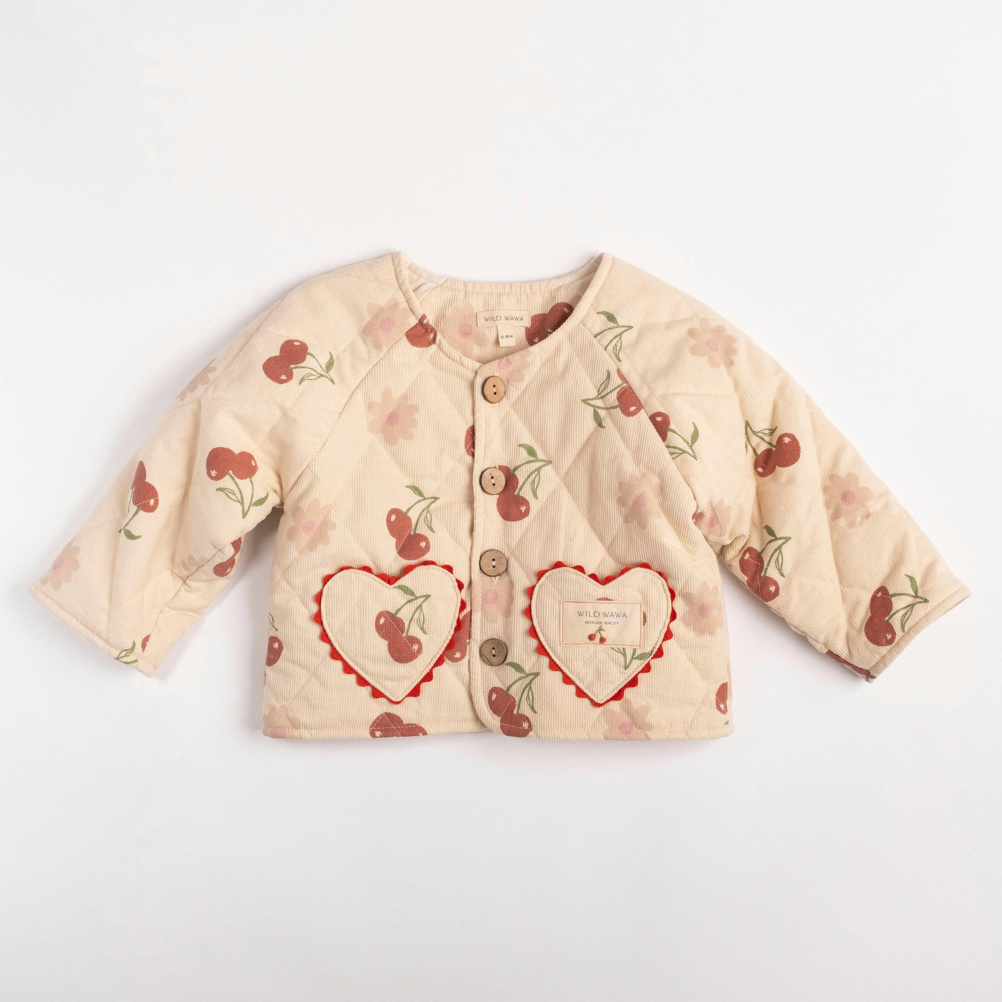 Quilted Jacket in Cherry Bloom
