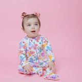 Zipped Long Sleeve Footed Onesie