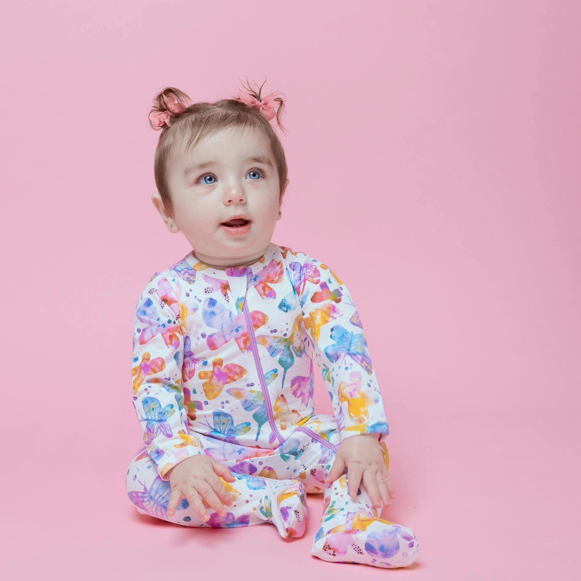 Zipped Long Sleeve Footed Onesie