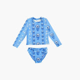 The Baby Ariel Rashguard - Blue Arcadia Border
