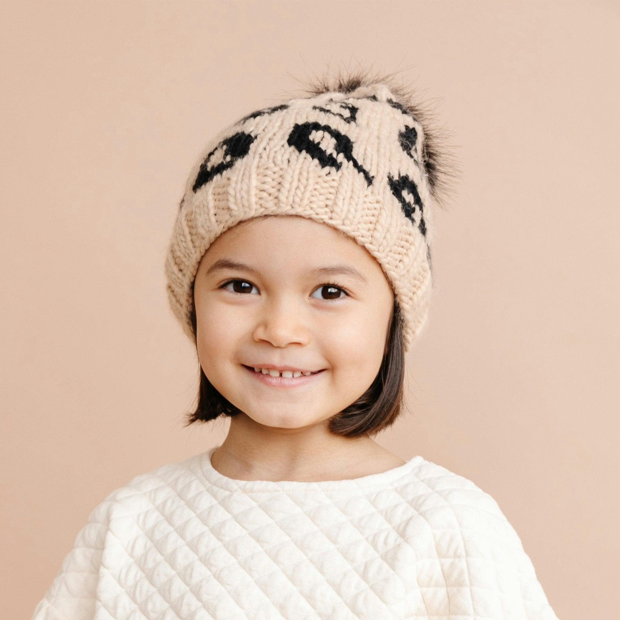 Cheetah Hat - Latte/Black