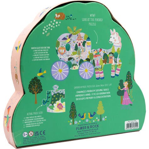 Fairy Tale 80pc "Horse & Carriage" Shaped Jigsaw